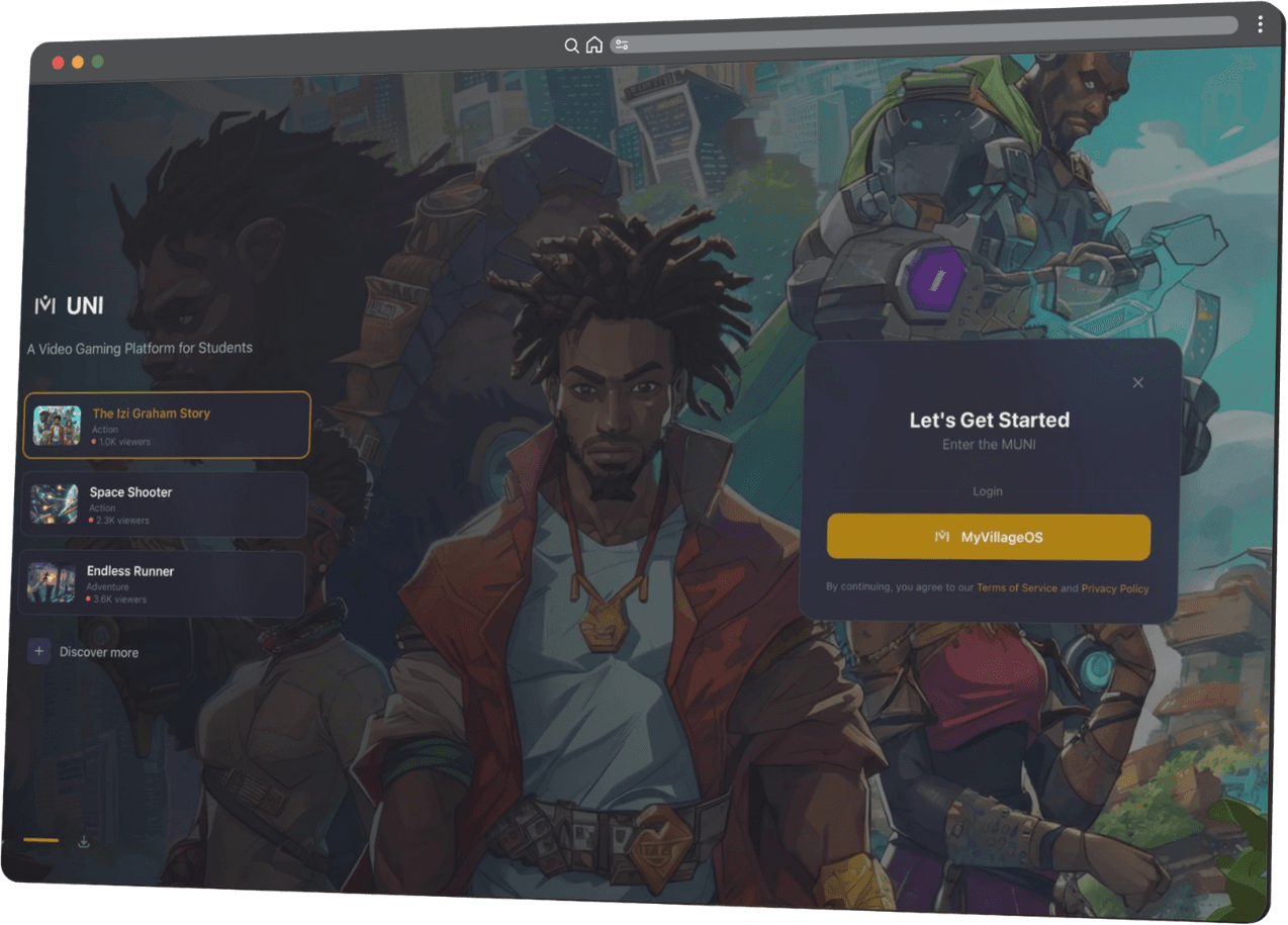 M-UNI Games web platform